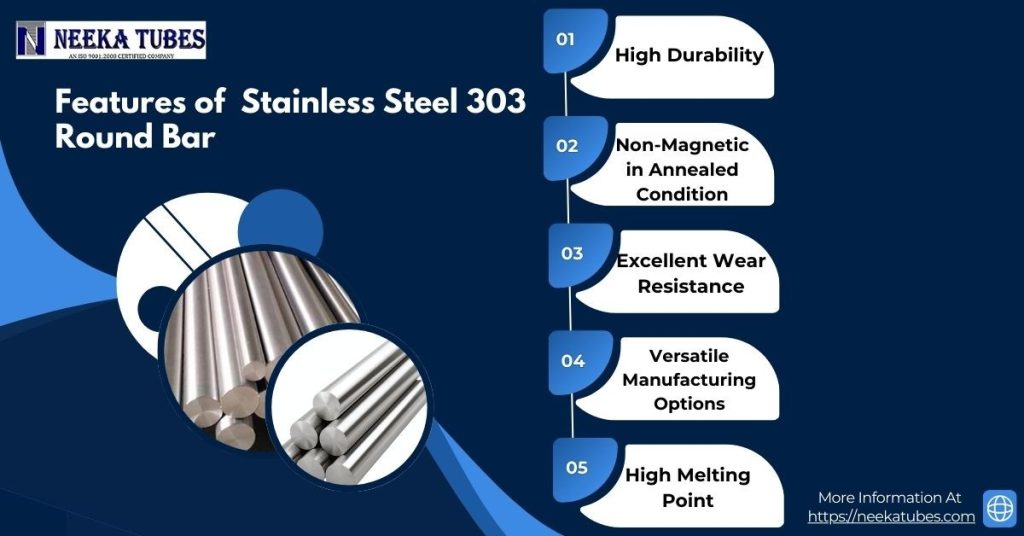 AISI 303 Stainless Steel Round Bars Manufacturer in India